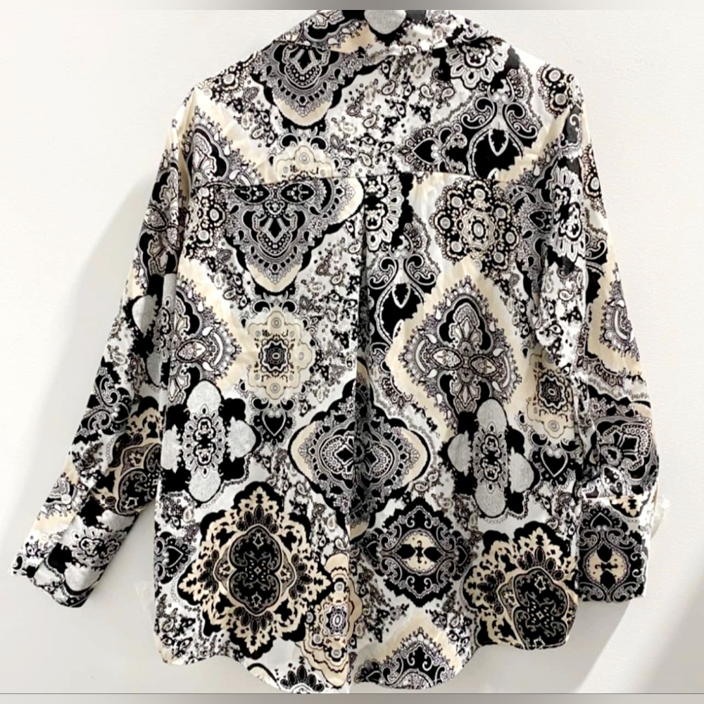 ZARA | Paisley Long Sleeve Top | Small - Picture 3 of 10
